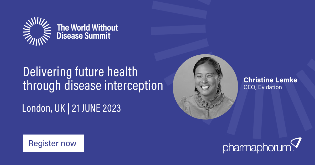 How can we scale a world without disease? Christine Lemke <a href="/cklemke/">Christine Lemke</a>, Cofounder and CEO of <a href="/evidation/">Evidation Health</a>, will be joining The World Without Disease Summit in London on 21st June to present the role real-world evidence could play. Register now: bit.ly/42AtsjS #WWD23
