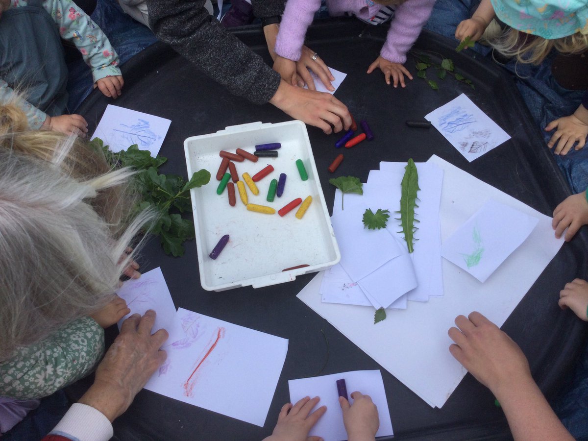 HTAClassSmith's tweet photo. We noticed that everything is growing and looking so green.We made leaf rubbings,prints and masks.Then enjoyed toasted marshmallows and a story.#HTAForestschool https://t.co/EY1UY1EQ94