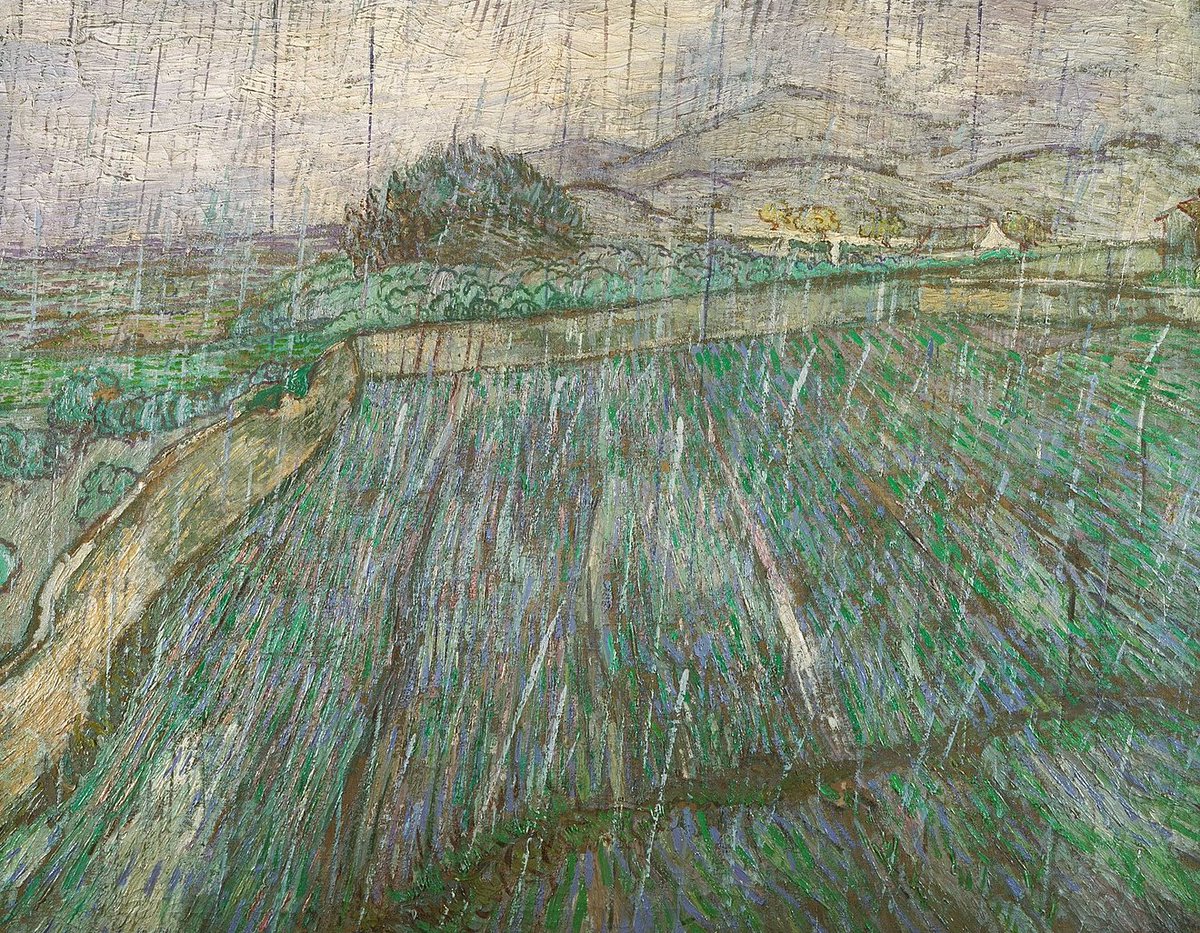 impression_ists's tweet photo. Vincent van Gogh - Rain or Enclosed Wheat Field in the Rain https://t.co/P7lb1x1p78
