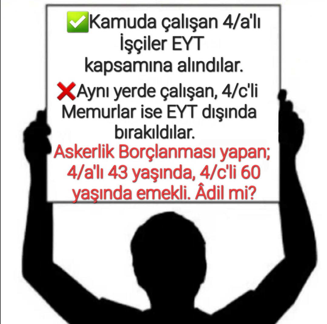 <a href="/RTErdogan/">Recep Tayyip Erdoğan</a> Askere alırken! 
İşçi/Memur diye ayrım yapılmıyor da, neden sıra "askerlik borçlanmasına gelince" ayrım yapılıyor❓️

Bu nasıl bir iştir ki, "mesleği askerlik olan kişinin dahi yaptığı askerliği" sigortadan sayılmıyor❓️
#AskerlikMağduruMemurlar var, neden kimse duymuyor❓️↘️
