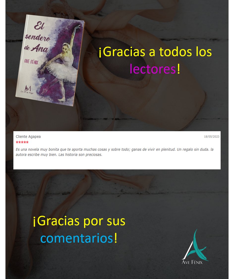 AveFenixrc07's tweet photo. ¡Gracias a los lectores por sus comentarios! Como escritora, el saber que disfrutan de "El sendero de Ana",  es una caricia para mi alma. 
¡Agradecida con el universo!💜🙏
@con_m_de_mujer @MAMENCOMUNICA https://t.co/H6gyln3APJ