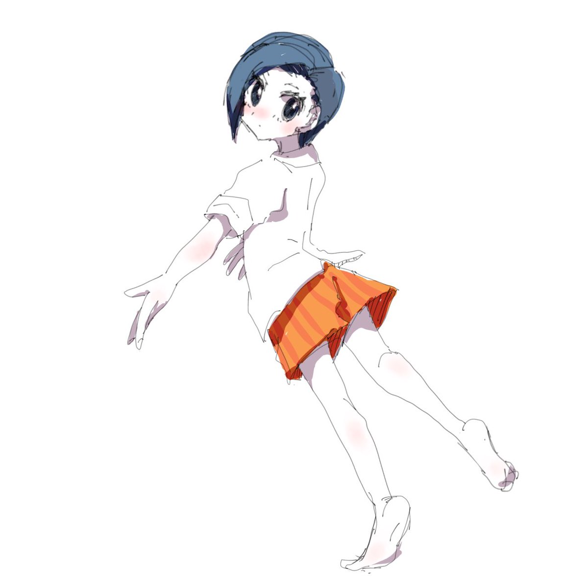 「SVカスタム主可愛くかけたから初音ミクにもこのポーズとらせよしたらま～たおかしい」|マジカルなとり2023︎✊🏻´‐のイラスト