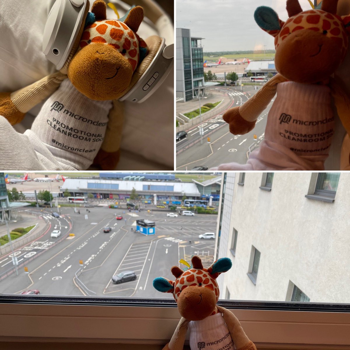 GeeGee has had a trip to #BHX on his #micronclean sockventure, #cleanroomtechnology2023