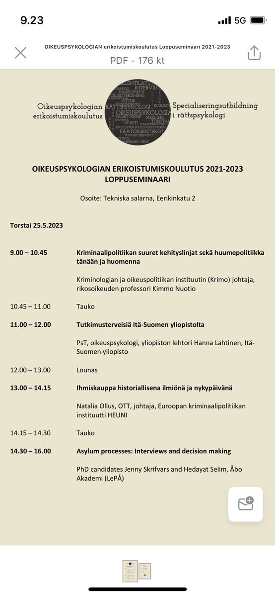 hmseppa's tweet photo. Viimeistä viedään #oikeuspsykologia kurssilla. @KimmoNuotio ”ei voi mennä niin, että juristit vaan säätää rikoslakeja,vaan pitää ymmärtää,mistä #rikollisuus johtuu ja miten siihen vaikutetaan ja järkeä”. Toivottavasti tämä mielessä säätytalolla. #rikollisuus #rikosoikeus https://t.co/dWn1Lhl3nJ