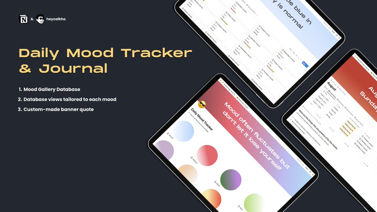 🚨 FREE NOTION TEMPLATE🚨

I’d like to launch my Daily Mood Tracker &amp; Journal template

Designed to track your daily mood experience of the day in a whole year

FREE only for 48 hours, it’ll be $5 afterwards

To receive it simply,
• Like
• Retweet
• Reply “New Mood”

(Do