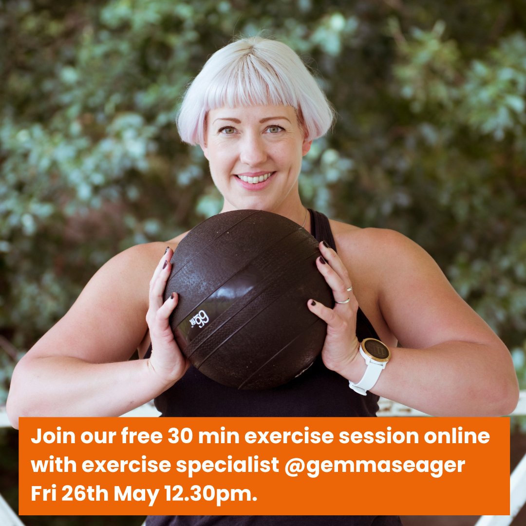 ShineCancerSupp's tweet photo. It's tomorrow 🎉 Our free 30-min #Exerciseaftercancer session with this month's ambassador Gemma Seager. You'll feel better than you did when you arrived! Low impact, you'll feel stronger with calm meditation to finish #ShineTalksExercise
Sign up https://t.co/siro9NSxmm https://t.co/eT2e7I0hdO