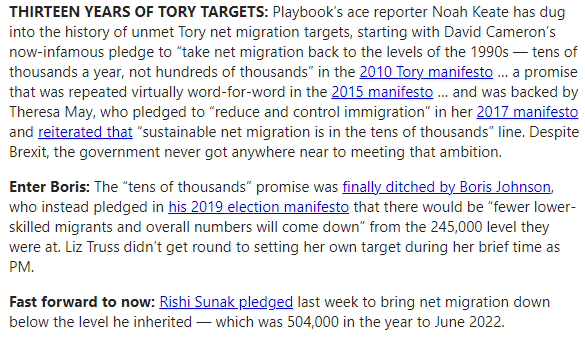 Handy-dandy reminder of the @Conservatives' manifesto pledges on immigration from @NoahKeate You can follow the links here: politico.eu/newsletter/lon…