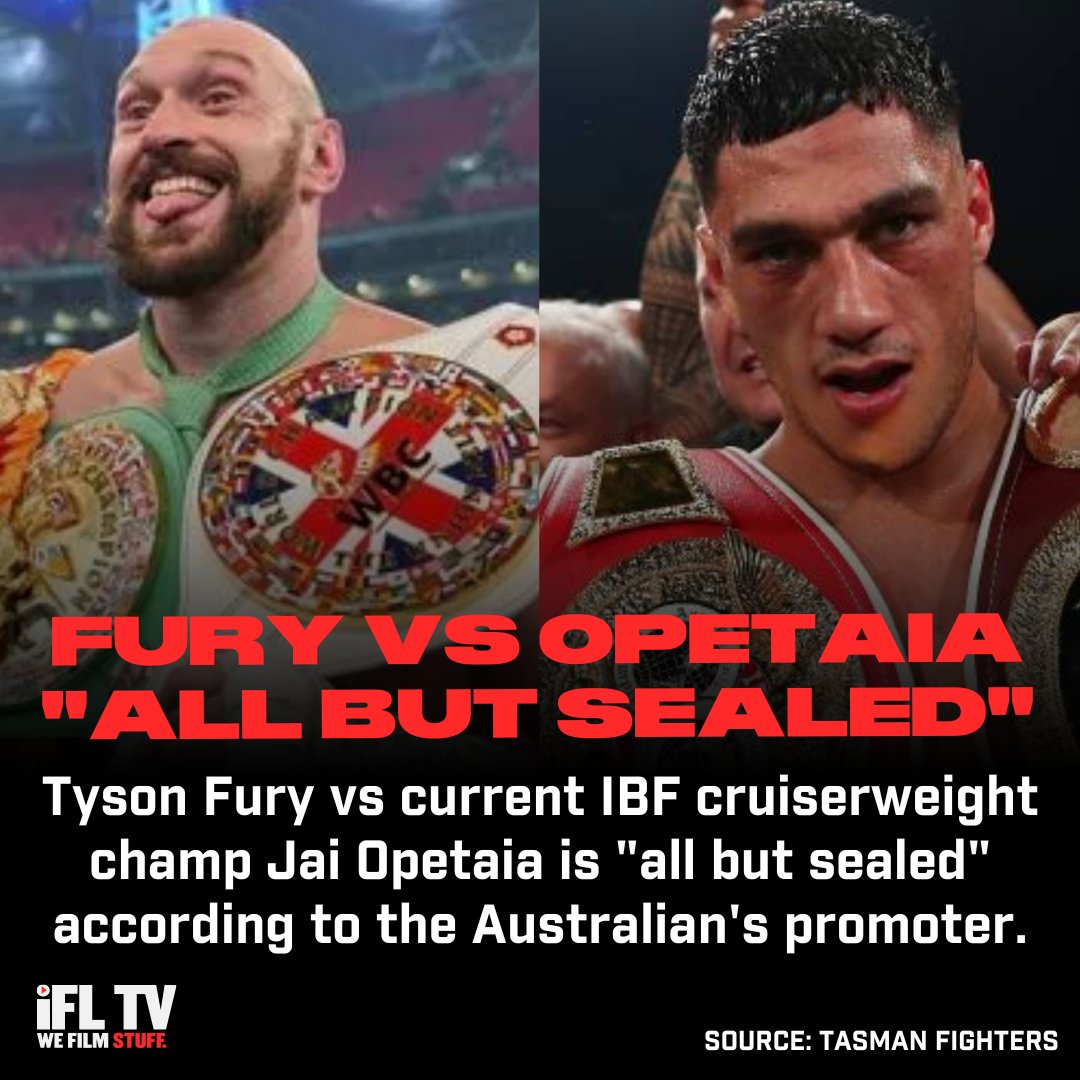 FURY VS OPETAIA 'ALL BUT SEALED' 😮

A deal for Tyson Fury to fight the current IBF cruiserweight champ Jai Opetaia is 'all but sealed' according to the Australian's promoter 🥊

Thoughts? 🤔

#FuryOpetaia | #BoxingNews | #TysonFury