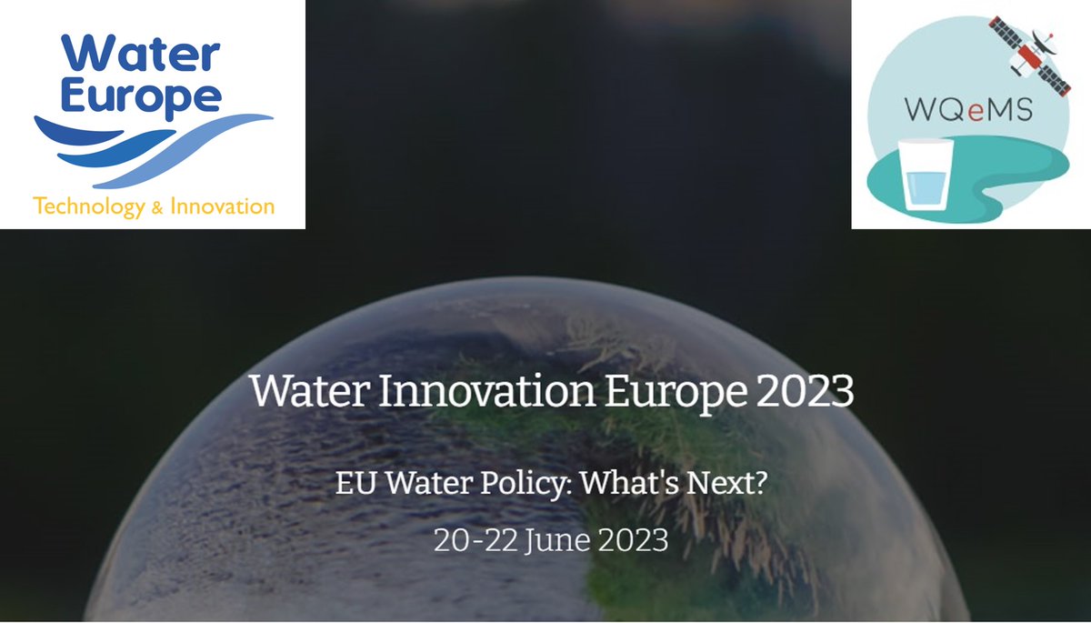 📢#WQeMS in Water Innovation Europe 2023 event!

✅ Mark your calendars and make sure to visit our booth on June 20-22 in Brussels

👉 Stay tuned! To be continued
For more information please visit wqems.eu
watereurope.eu
#WQeMS #WaterInnovationEurope2023