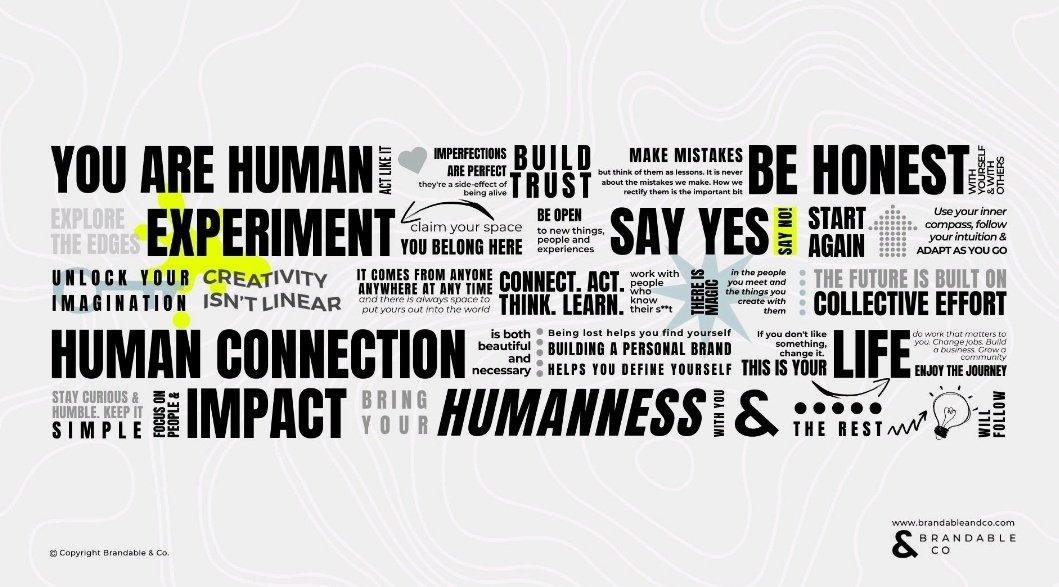 brandableandco's tweet image. Our &apos;not so new but still good&apos; #manifesto 💥

Scroll down our &apos;About Us&apos; page to read the text version: brandableandco.com/about

#humansatwork #humanness #PersonalBranding