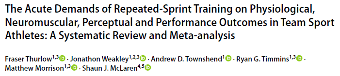 JonathonWeakle1's tweet image. This paper is the bible for prescribing REPEATED-SPRINT TRAINING! Hugely important for coaches wanting to maximise training efficiency and responses

Well led by @FraserThurlow (who is about to unleash a huge amount of information in this space!)

Link👇
researchgate.net/publication/37…