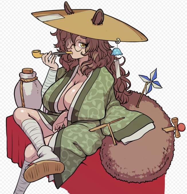 情報屋のアマミヤ。尻尾から色んなおもちゃが出てくるけど、全部いたいけな子を誑かすために使っている嫌らしいタヌキだよ。 https://t.co/hhsFGAExOW