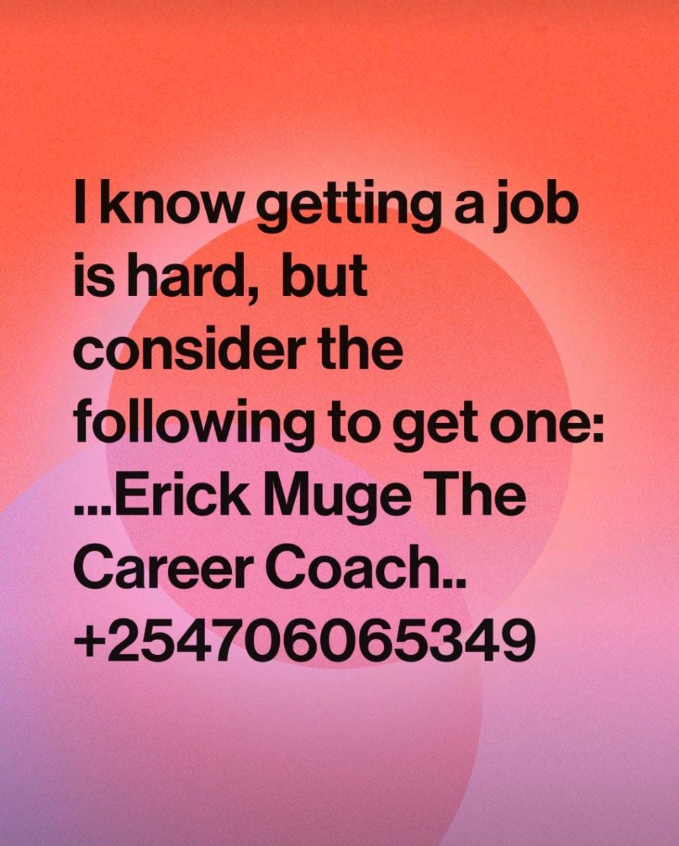 mugecareercoach's tweet image. I know getting a #job is hard but consider the following to get one:
1. Be unique in your #job_search. Go an extra mile, even if it will require you to spend.
 #resume #jobsearch #networking #linkedin #job #jobs #cv #people #career