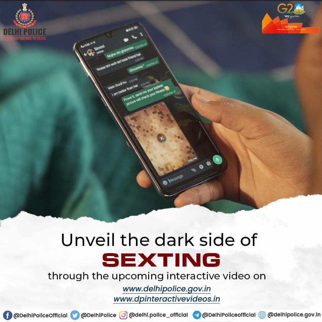 Pause Before You Pose! Let's guide children towards making safe choices online through #InteractiveVideo series. For instilling awareness about risks of sexting,#mustwatch the series & let the kids develop healthy digital footprint & protect their future.#CyberSafety #DelhiPolice