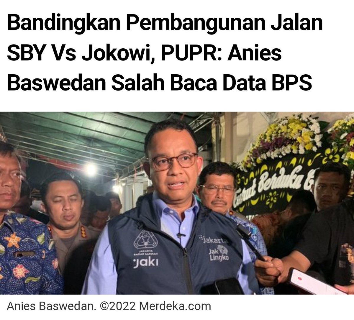 Direktur Jenderal Bina Marga Kementerian PUPR, Hedy Rahadian menilai, Anies Baswedan keliru dalam mengartikan data milik Badan Pusat Statistik (BPS). Sebab, ribuan kilometer jalan nasional di era SBY bukan dibangun baru. Namun peralihan status dari jalan provinsi menjadi jalan