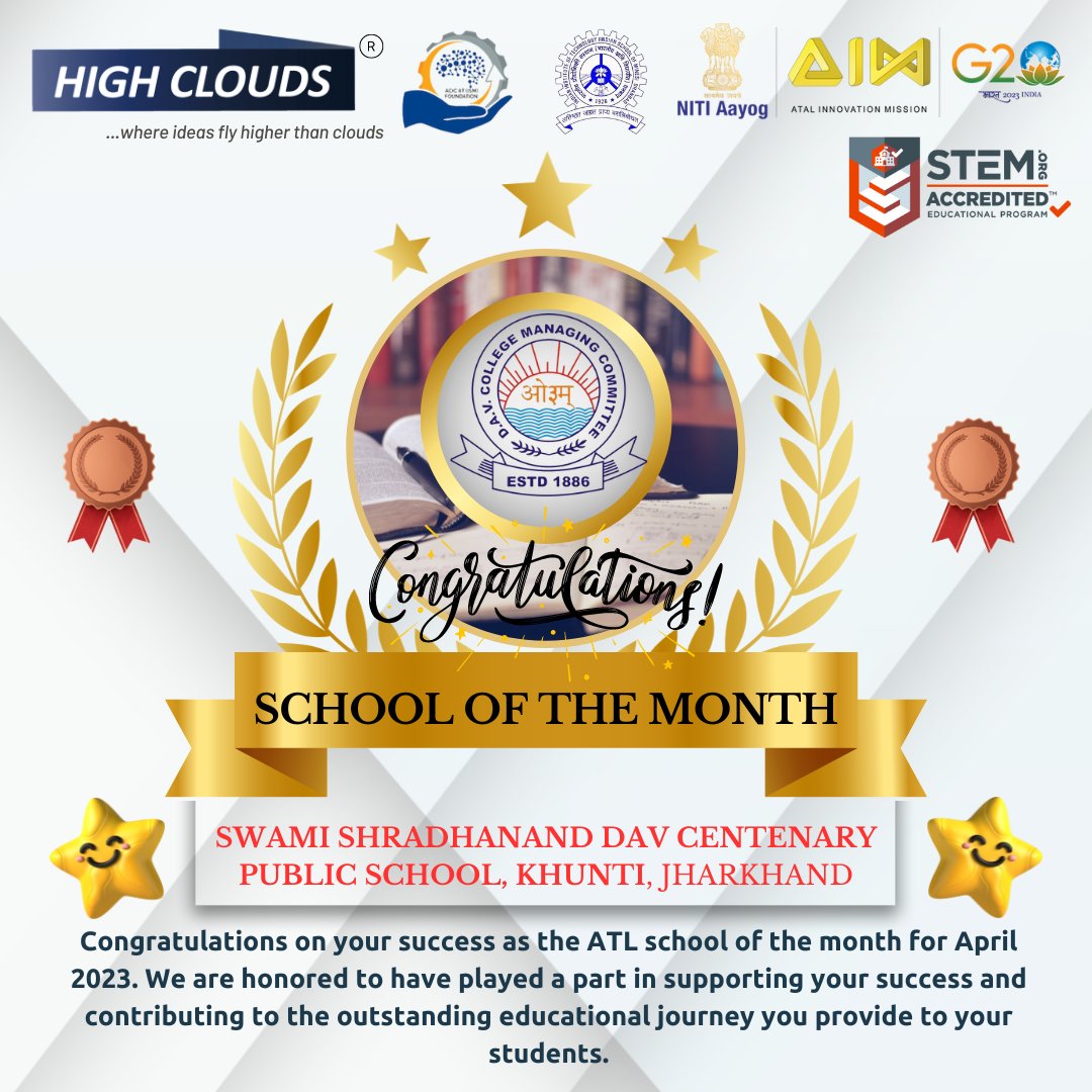 Highclouds_STEM's tweet image. Where innovation thrives: Atal Tinkering Lab's extraordinary success story!🥳
#highclouds #aim #stemeducation #stemlearning #steminnovation #stemsuccess #education #NITIAayog