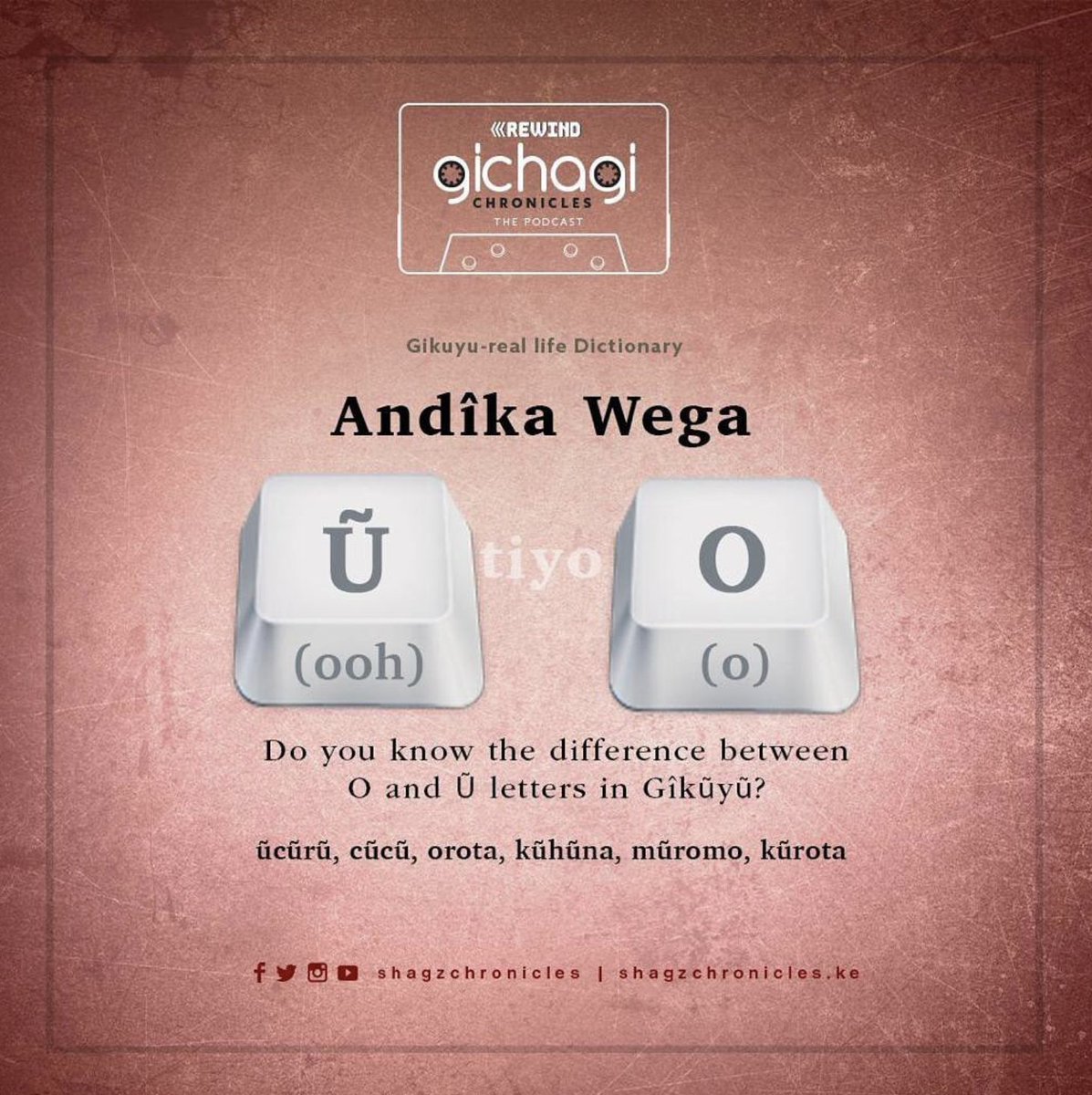 The difference between ū and o. very important distinction
#kikuyuwriting #kirathi #learn #embraceculture #revision #catchup #kikuyulessons #kikuyuclass #loveforculture #ourlanguage #nowyouknow #beintheknow #africanlanguage #shagzchronicles #mwihirito