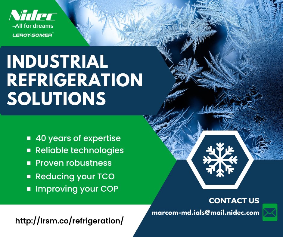 Leroy_Somer_en's tweet photo. [Motors &amp; Drives] Save money on your energy bill!

Let's start your project 👉 https://t.co/kK8XPDY09s
Discover our offer for refrigeration here 👉 https://t.co/65sxGAKwiw
 
#Nidec #LeroySomer #Dyneo #ElectricMotor #Drive #IE5 #EnergySavings #IMfinity https://t.co/Ul7hOpJ5hw