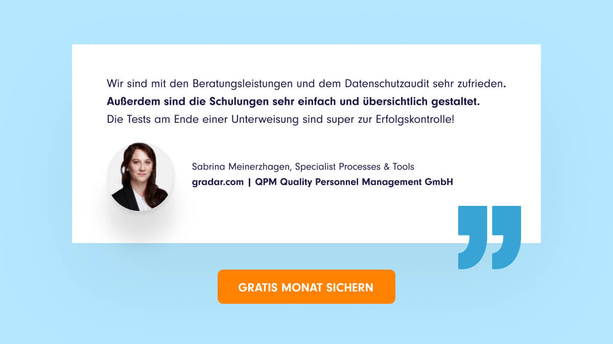 Sie wollen Ihren #Datenschutz so in den Griff bekommen wie die Experten von QPM Quality Personnel Management? Dann nutzen Sie die Geburtstagswoche der #DSGVO, um loszulegen: Wir feiern 5 Jahre DSGVO und schenken Ihnen einen #Gratismonat: bit.ly/3q77Jlt