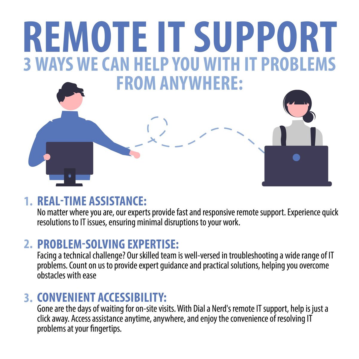 dialanerdsa's tweet image. Experience the power of efficient and effective remote IT support with Dial a Nerd. Let us handle your IT challenges while you focus on what you do best. 
#RemoteITSupport #Efficiency #Expertise #Convenience #DialANerd