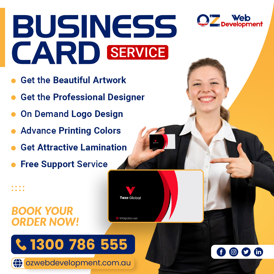 ozwebdev's tweet image. Ozwebdevelopment offers exceptional company and business card services for large and small companies in Australia.
Book your order now! 👉bit.ly/3opOvY3
#ozwebdevelopment #businesscards #businesscarddesign #businesscarddesigner #businesscardmaker