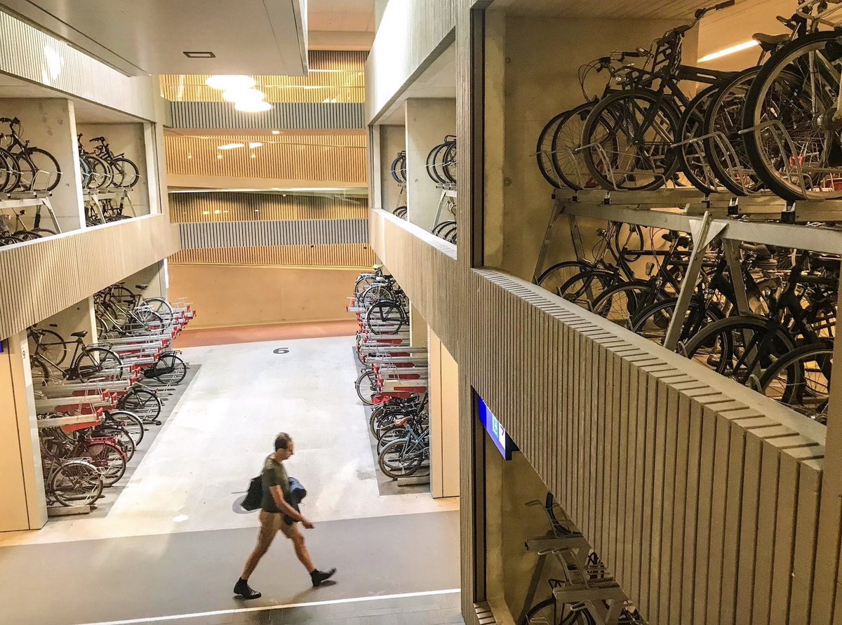 Cycling_Embassy's tweet photo. Today is Bike to Work Day in the Netherlands 🚲

Planners have specifically chained the bike and train as one seamless mobility option: quick, convenient, affordable door-to-door travel used by hundreds of thousands each day. https://t.co/hnghYrr1dp