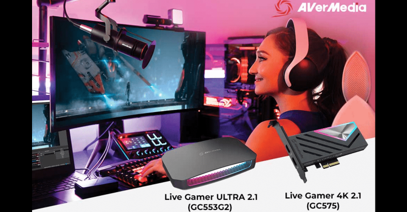 AVerMedia's tweet photo. AVerMedia Unveils Inaugural HDMI 2.1 Game Capture Cards at COMPUTEX 2023

Live Gamer ULTRA 2.1: USB connection ✅
Live Gamer 4K 2.1: PCIe ✅

Our flagship innovation, the world-leading HDMI 2.1 game capture card, sets new standards in gameplay streaming.

Official Announcement 👇