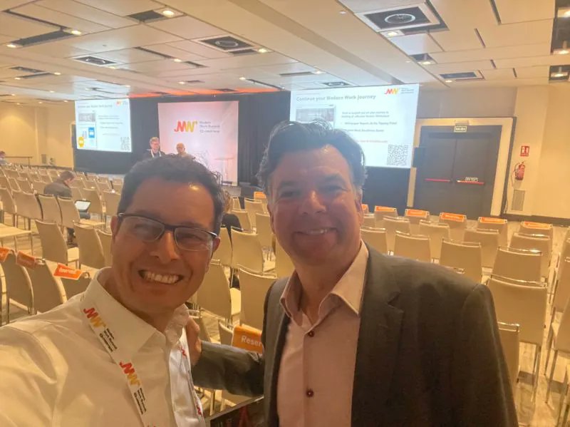 newwavewkspace's tweet photo. ouc CCO Nica, has been busy : nice meeting you Stuart Craig , Crestron Electronics . looking forward for some new business intour territory aided by New Wave Workspace flexible workspace platform. https://t.co/BDcfdFgBMG