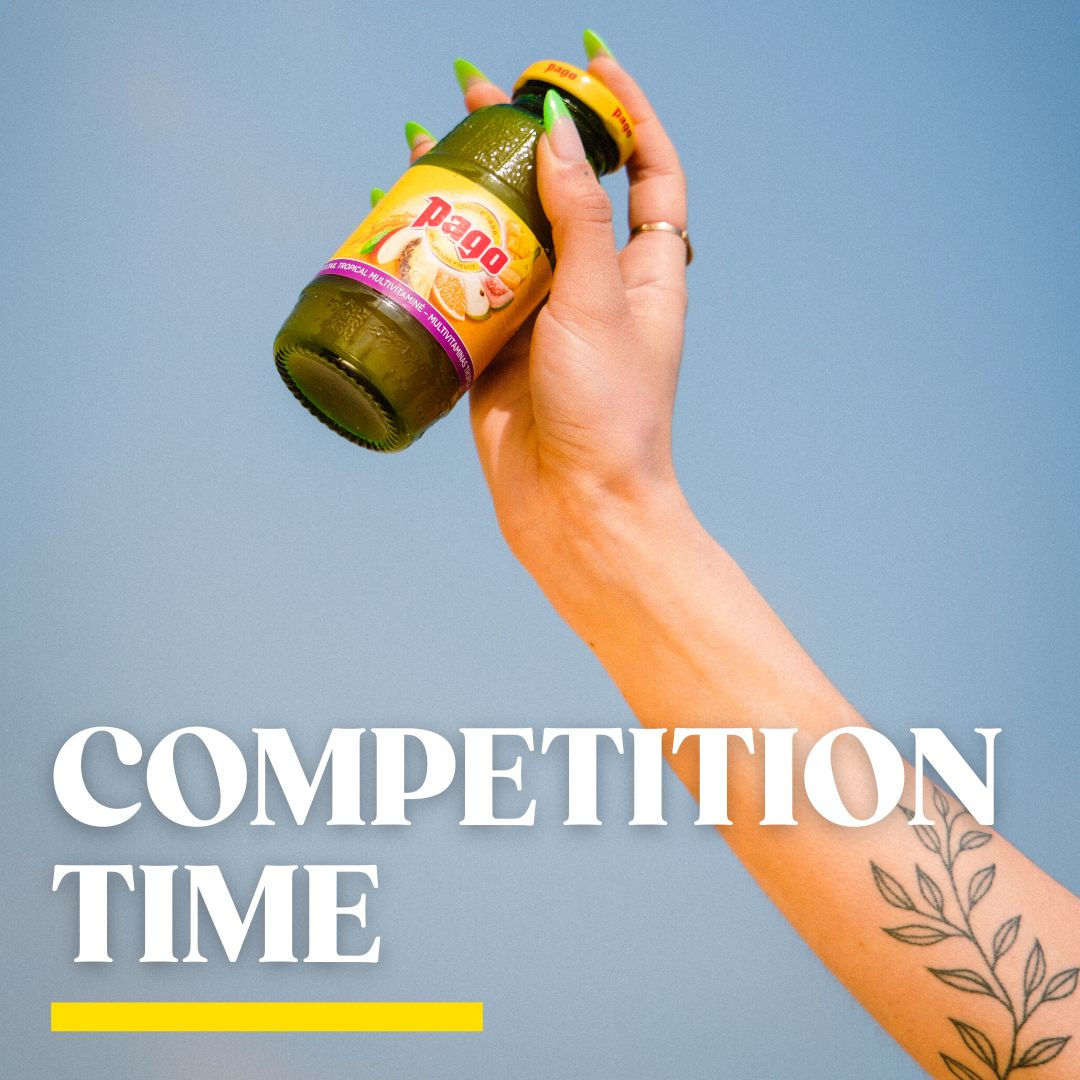 PagoFruitJuices's tweet photo. 🌴🍍 Time for our Tropical #COMPETITION!  This month you could #win a case of Pago MultiVit Tropical Juice! 🌞

🥭To ENTER,  RT &amp; reply with your answer to the following question:

Pago MultiVit Tropical Juice is made from a blend of HOW MANY fruits?
A) 2
B) 5
C) 12

1/3 https://t.co/Fd98jDTfN1