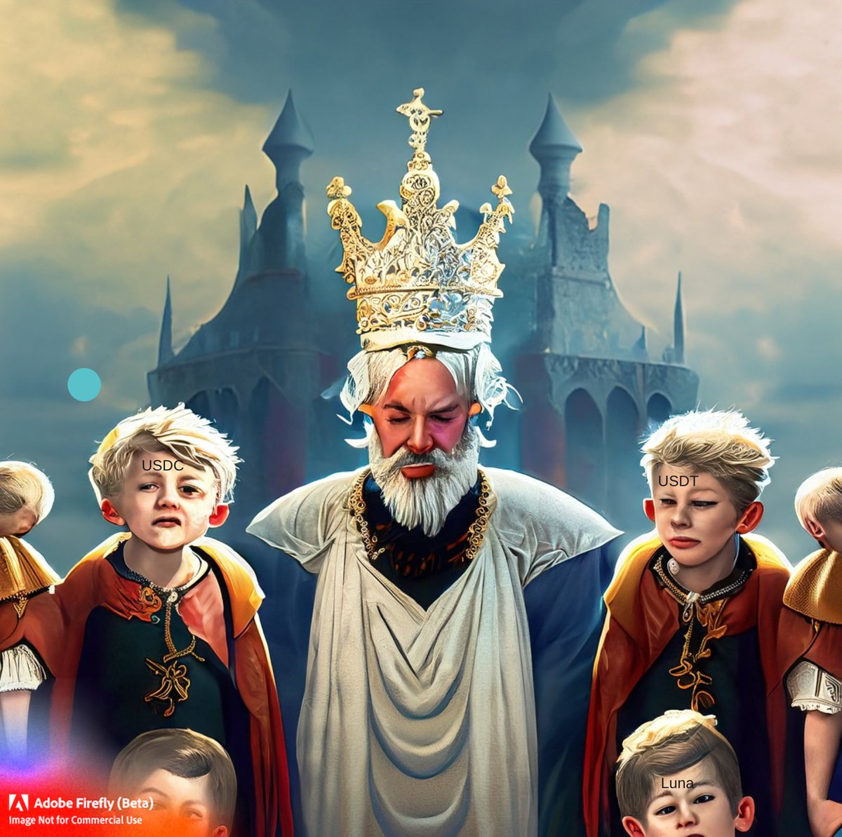 pandatechie_'s tweet photo. #CryptoTale

1/?: Once upon a time in the crypto kingdom, there was a powerful king who sought to find the #UltimateStableCoin. He had 3 sons: USDT, USDC, and Luna. They were tasked with pulling a magical sword from a stone. The one who succeeded would claim the throne. ⚔️🏰 https://t.co/X5vbbMFtFE