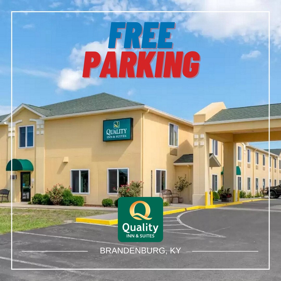 Hate the idea of paying extra for parking your car overnight? At Quality Inn &amp; Suites Brandenburg hotel, parking is on us!
For Hotel booking visit us: at qualityinnbrandenburg.com or call us at +1 (270) 422-1700.
#freeparking #wheretostay #hotel #Brandenburg #KY  #QualityInn #room