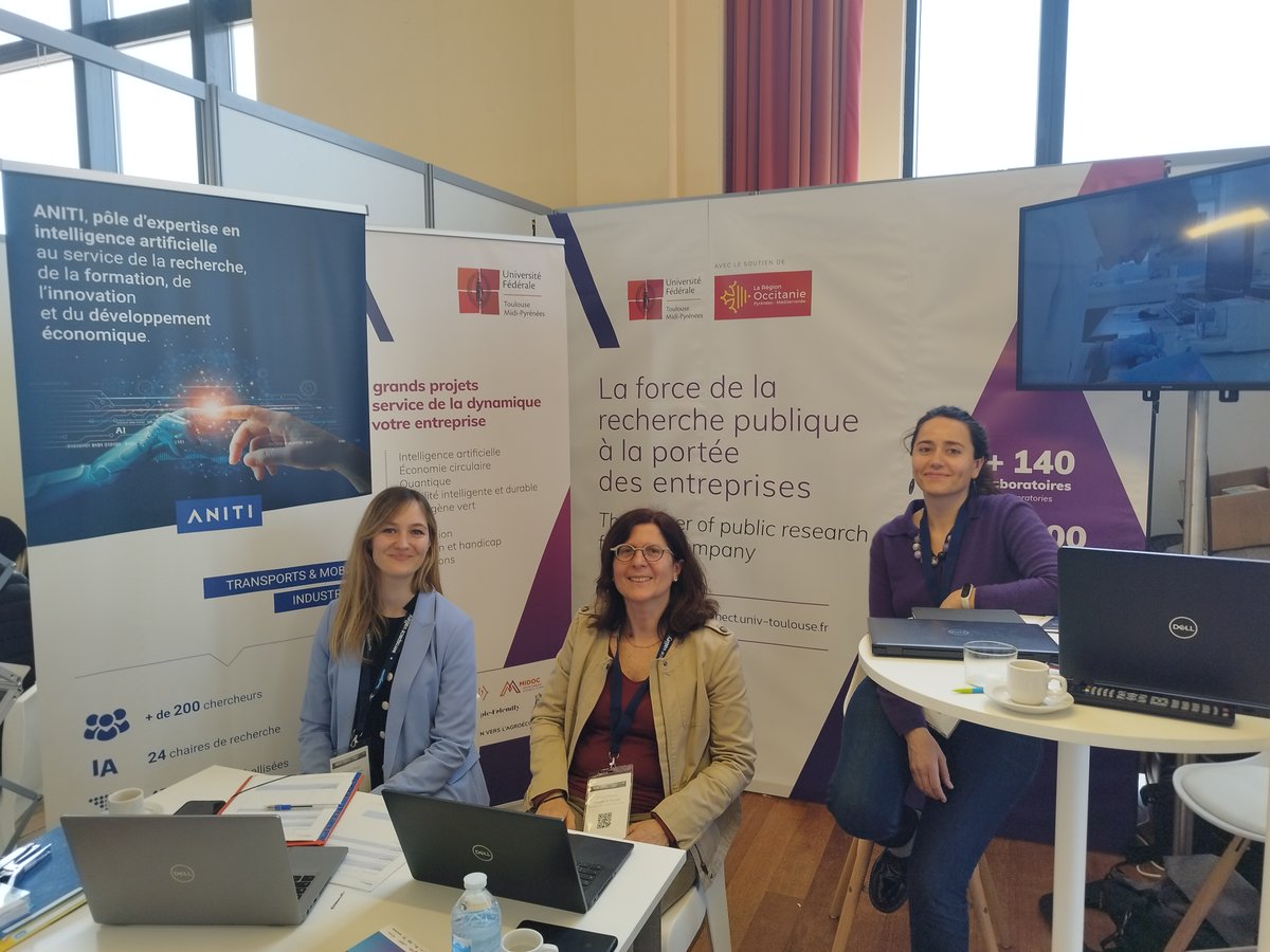 ANITI_Toulouse's tweet photo. [ #ForumAV ] Rencontrez les équipes de l'@Univ_Toulouse  et d'#ANITI sur le stand dédié du forum @AerospaceValley https://t.co/uBSQiHliiz