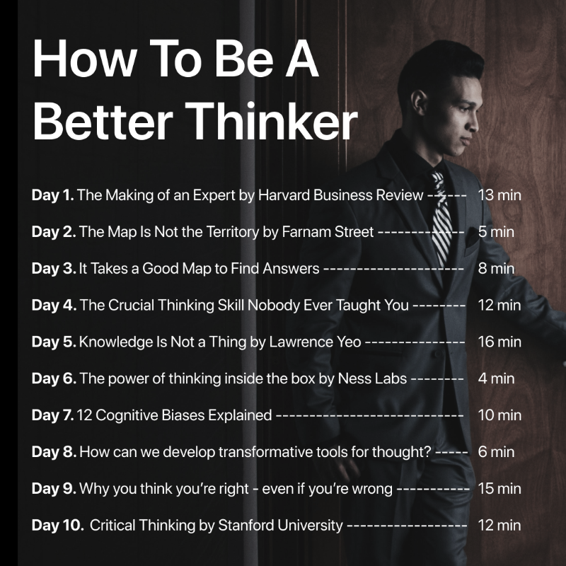 refindcom's tweet photo. Every day we send you one article on how to be a better thinker.