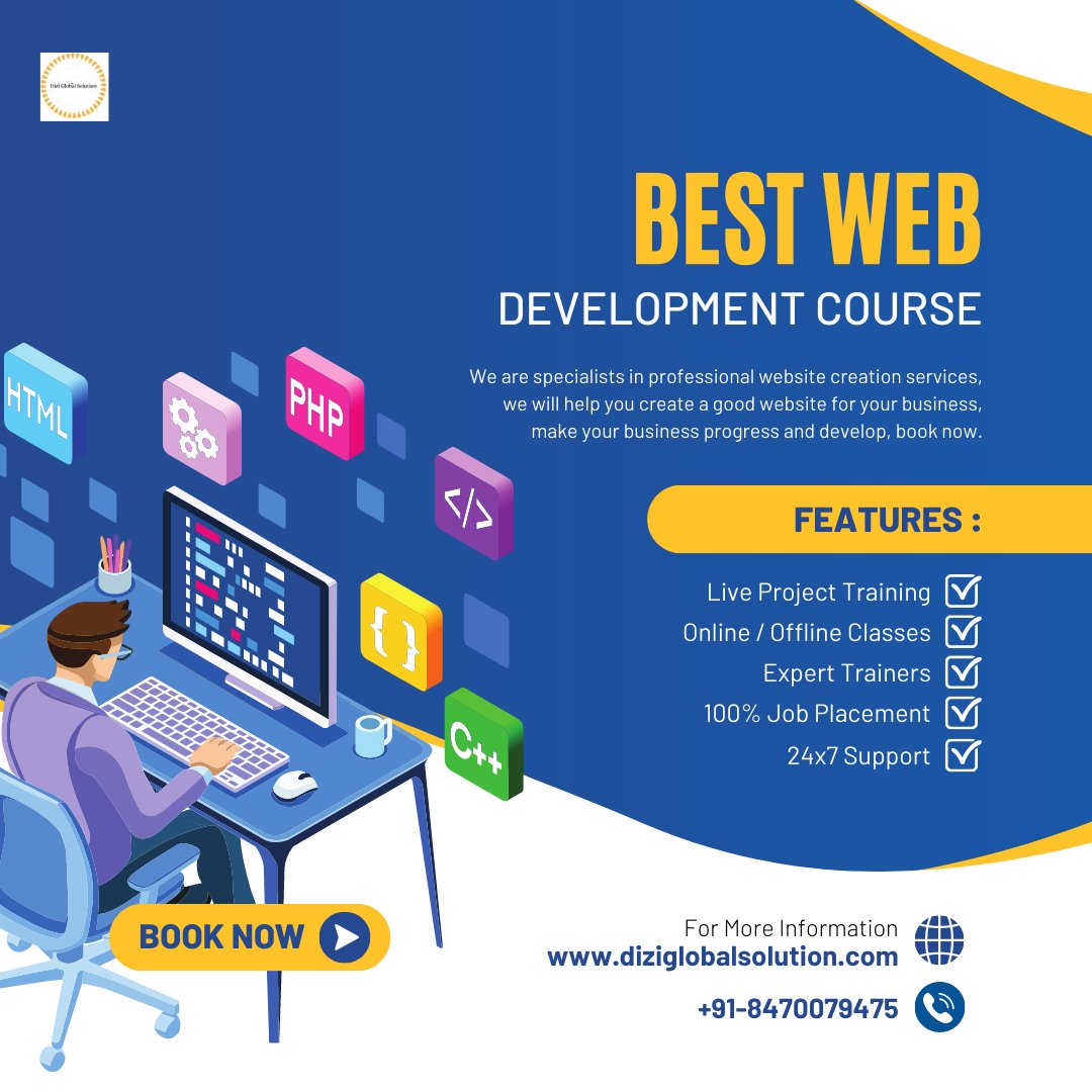 🎓 Unlock your potential and embark on a rewarding journey in the digital world with our comprehensive web development course. 💪

🚀 Admission Open for the Web Development Course📚

#WebDevelopmentCourse #DiziGlobalSolution #AdmissionOpen #LimitedSeats #EnrollNow #html #css