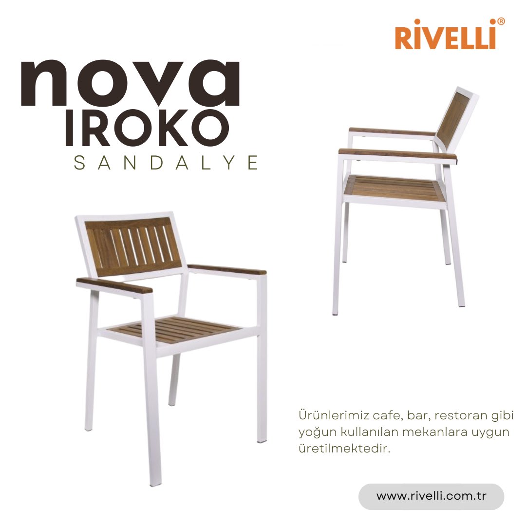 rivelligarden's tweet photo. NOVA IROKO  SANDALYE ✨

Ürünlerimiz cafe, bar, restoran gibi yoğun kullanılan mekanlara uygun üretilmektedir.

#sandalye #chair #restaurantchairs #cafe #restaurant #hotel #interiordesign #rivelli #contractfurniture #mimar #hospitality  #hoteldesign #table #restauranttableset https://t.co/1MAgwKAaUR