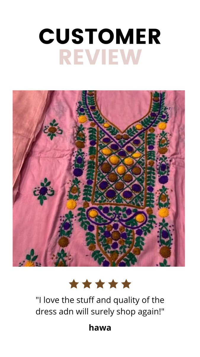 HandiCraftsys's tweet photo. HandiCraft System is thankful for such great reviews from our dear customers!
for order visit: https://t.co/bsrk8M02gA
.
#handicraftsystem #handmade #embroidered https://t.co/gR4Z5C1N1N