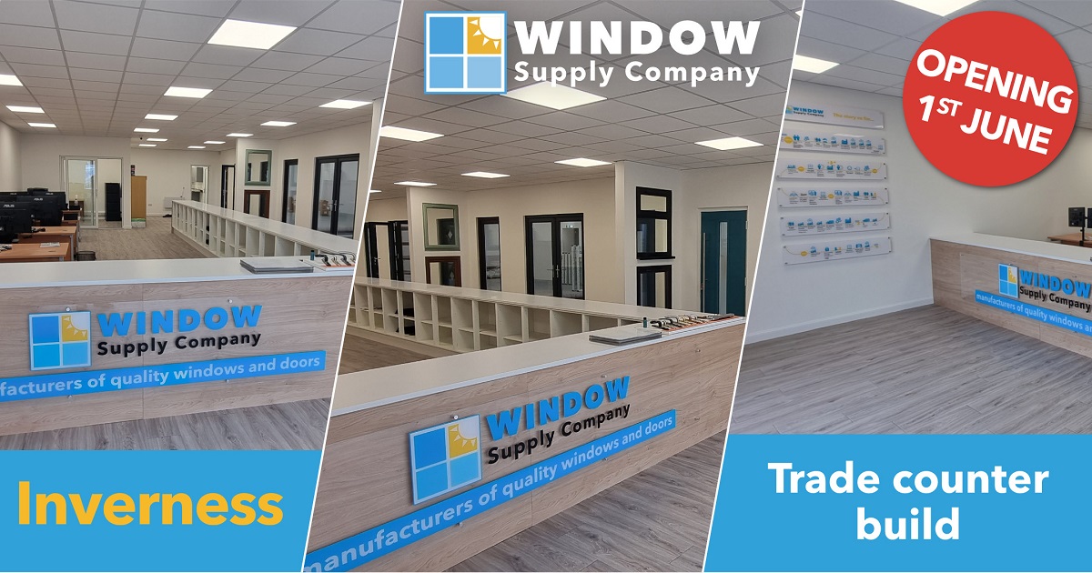 WindowSupplyCo's tweet photo. Our new trade counter is looking fantastic and ready to open in INVERNESS in just 1 WEEK! 
Get in touch now to find out the benefits of buying direct from the manufacturer with @WindowSupplyCo  as your trade supplier.
Tel: 01463 211 220
E-mail: Inverness@windowsupplycompany.co.uk https://t.co/RA39jvba9l