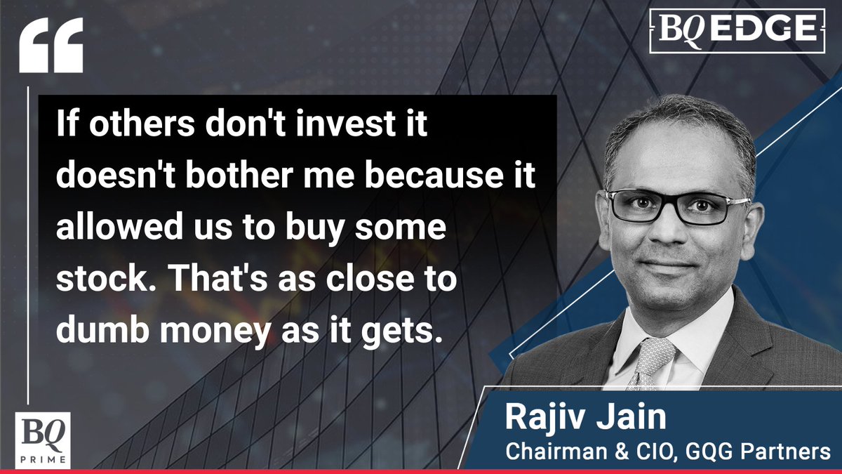 NDTVProfitAlpha's tweet photo. #BQEdge | @GQGPartners' #RajivJain says the rout in #AdaniGroup stocks created good opportunity for his firm to invest in them. @niraj_shah #BQExclusive

Read more: https://t.co/UCkWhqTCK2 https://t.co/dUaHqCAMpg