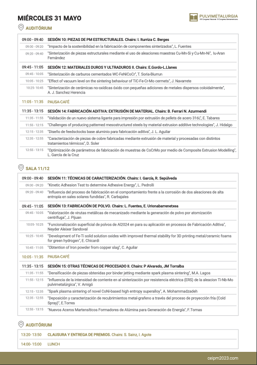 Congreso de Pulvimetalurgia CEIPM2023 tweet media