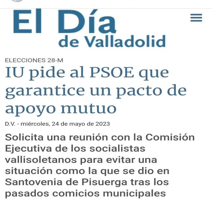 SantoveniaTLP's tweet photo. La soberanía popular de las urnas no puede verse afectada por pactos antinatura como los ocurridos en anteriores comicios.
Por ello, IU negociará en clave provincial los pactos que pudieran surgir tras el 28M. https://t.co/PQRKUNW3wR