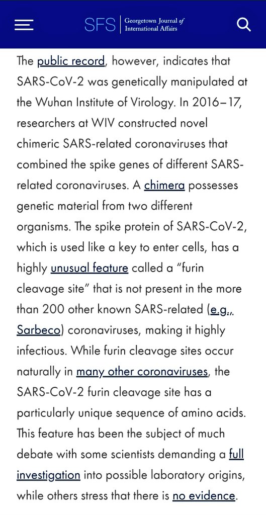 Laura Kahn: The public record, however, indicates that SARS-CoV-2 was genetically manipulated at the Wuhan Institute of Virology.
gjia.georgetown.edu/2023/03/03/the…