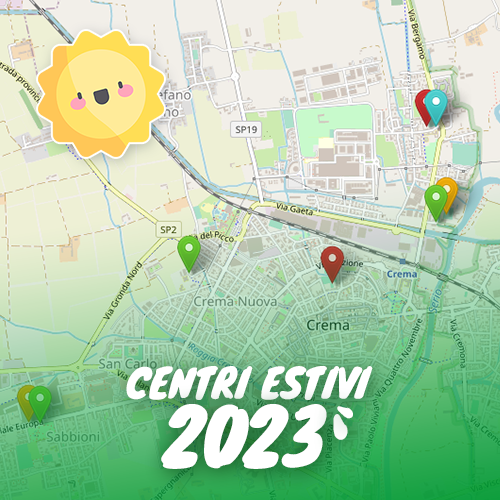 ArcobalenoCrema's tweet photo. Scopri tutti i centri e le attività estive per l'estate 2023. Consulta la mappa interattiva sul sito di Consorzio Sul Serio https://t.co/qCSJ7NDFz2 https://t.co/w6K6upMInM
