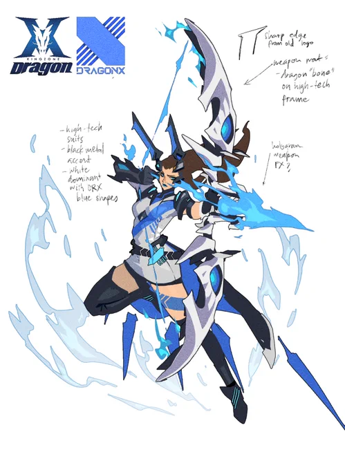 very early jam sketches for the DRX skins. The team absolutely killed it with the final design!