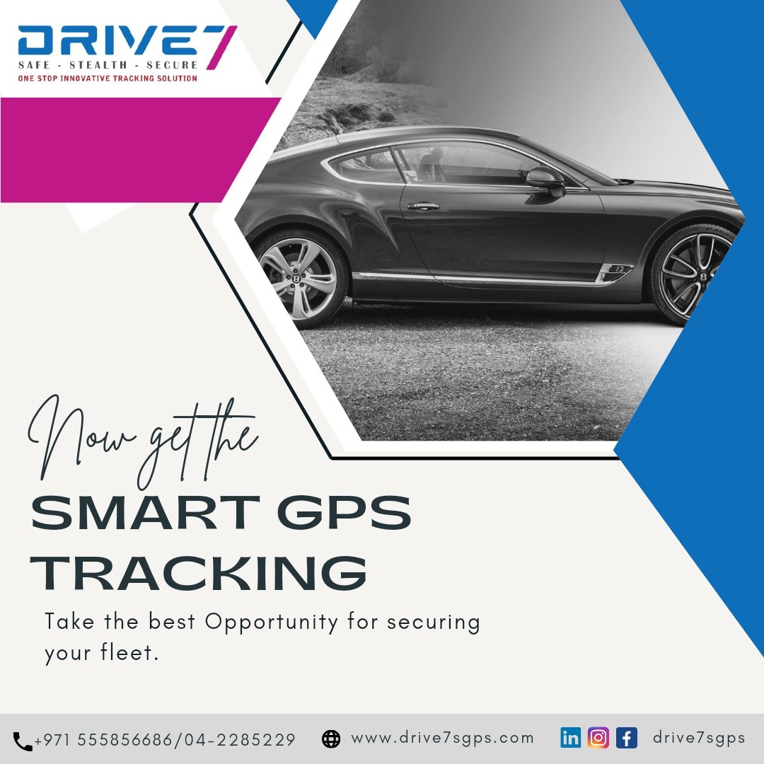 Drive7 GPS tracking solutions
Tamani Arts Business Tower, Office No:931,9th floor
Al Asayel street, Business Bay, Dubai..
Contact on : 555846686
Landline: 04-2285229

#drive7 #gpstracker #dubai #vehicletracking #secureyourassets #schoolbustracking #childtrackingawareness #safari