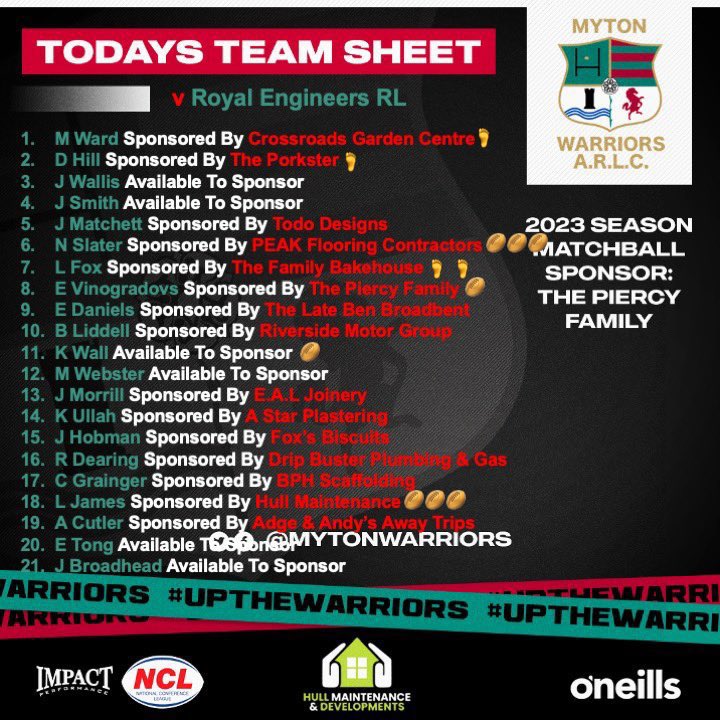 Myton Warriors ARLC tweet media