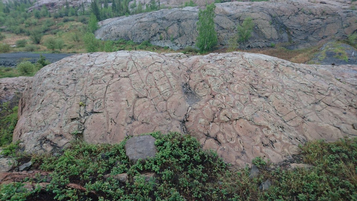 #Yellowknife, the host city for #12IKC in 2024, is commonly known as the gateway to the Canadian #Arctic, and has its fair share of local beauty 🇨🇦 Just a short distance from town, on the shores of the Great #SlaveLake, you can find these well-preserved Archean pillow #basalts