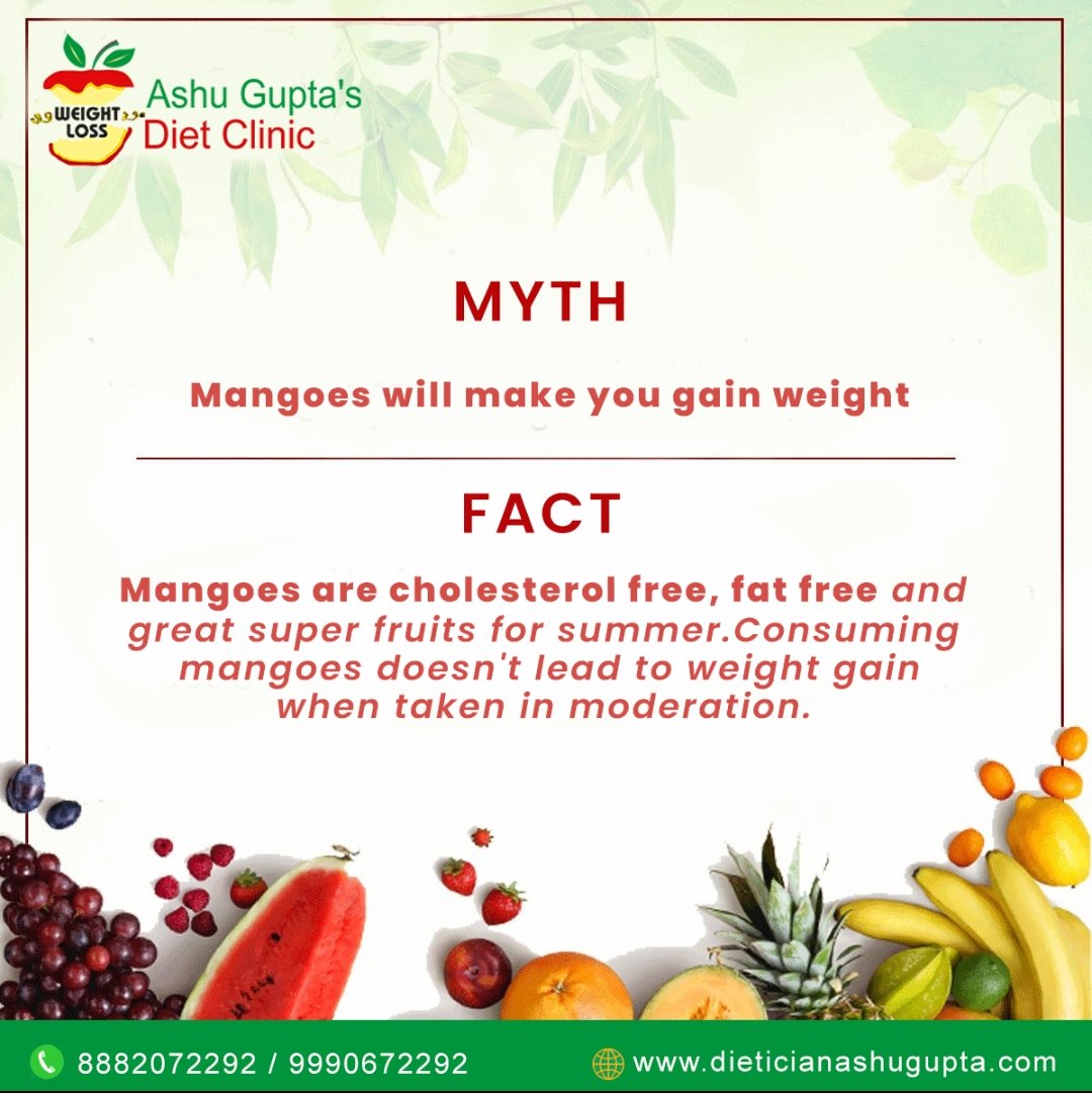 Myth vs Fact
.
CONTACTS US OR GO TO OUR WEBSITE
☎️8882072292 / 9990672292
.
..
#mangoes
#cholesterolfree #dietician #thursdaydpost
#trending #postoftheday
#healthyeating
#eatclean
#dietcianingurgaon
#healthyfit #dietclinic