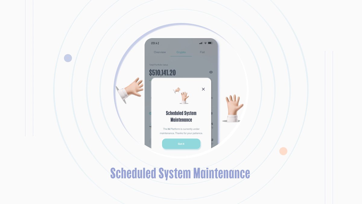 🚨 Upcoming Scheduled Maintenance 🚨 Due to a planned security upgrade  carried out by Fireblocks, please be aware that crypto deposit and  withdrawals on the hi App will be temporarily paused ⏰May