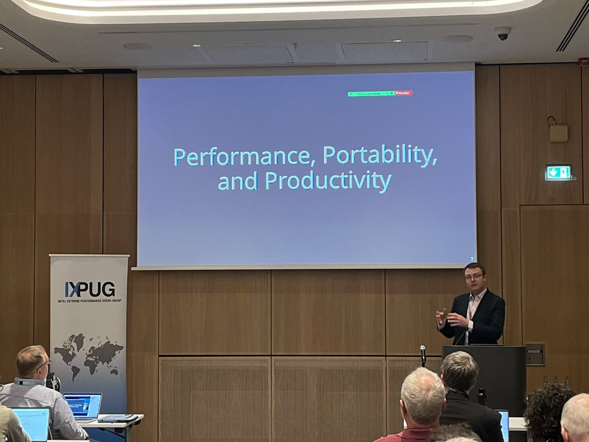 The 3 Ps were a recurrent theme at #ISC23 this year. 

@tjdeakin gives it perspective during @IXPUG1 workshop running the whole day. 

What is the right balanced alchemy? It does not seem you can have it all at the moment. 

#HPC