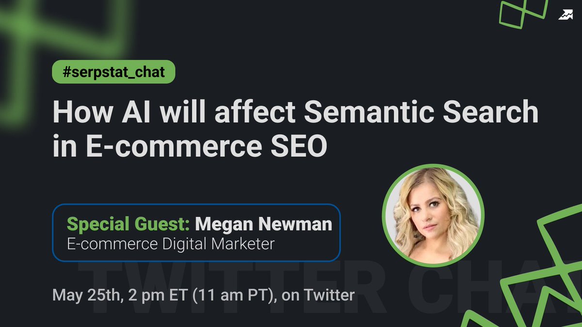 ⚡️In 3 hours, join us for the #serpstat_chat with @Megannewman99, E-Commerce Digital Marketer
Let’s talk about how AI will affect eCommerce #SEO! Who’s in?
@Sweepsify_ @Keyurshah3535 @boydlake @msweeny @Saeedwrites1 @Lisapatb @chy_ayon @RahulMarthak @iamShivaNaidu @infosolutionsg